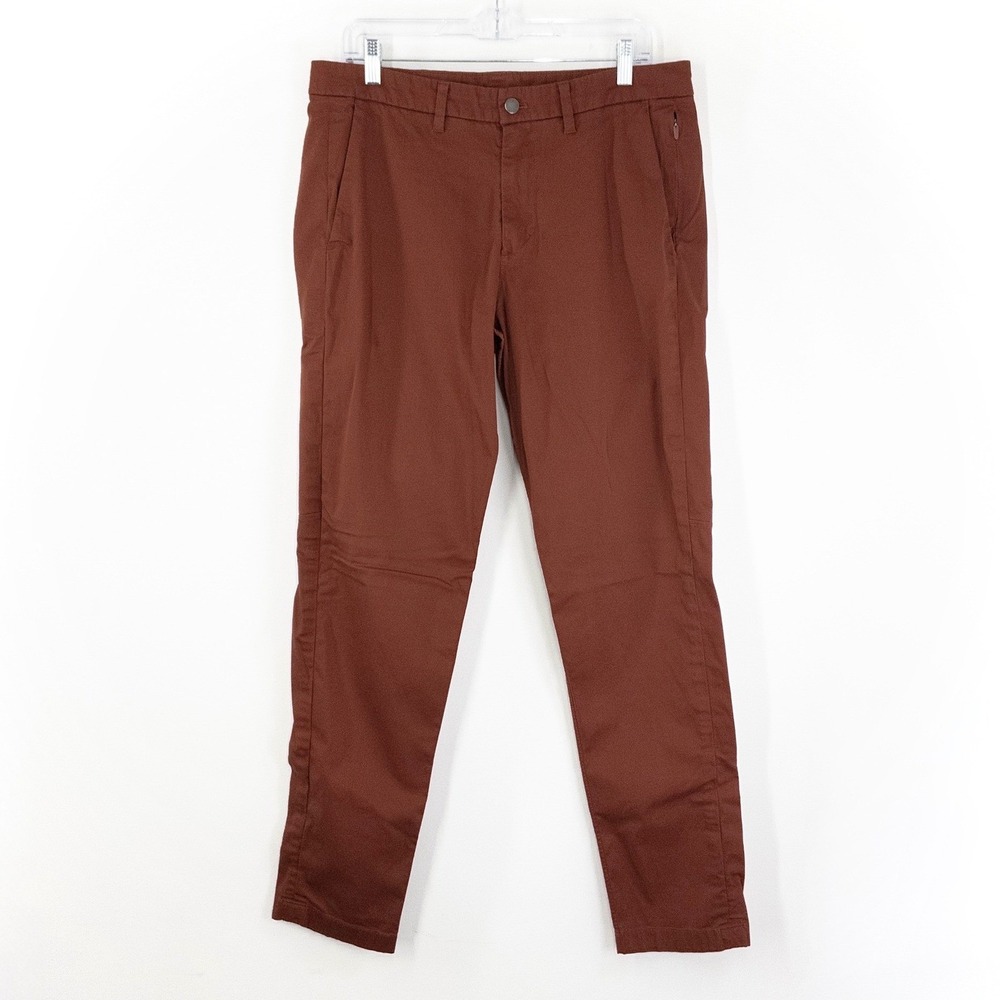 Lululemon Men's 34‎ Rust Brown Commission Slim Pants Tech Casual Stretch Golf